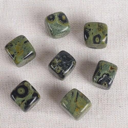 Kambaba Jasper Tumbled Stone 12-15 MM Natural Mineral Quartz Irregular Polishing Bead Chakra Garden Home Decoration Accessories