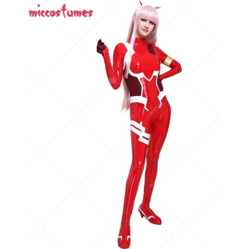 Zero Two Cosplay DARLING in the FRANXX Cosplay Two Code 002 Plugsuit Jumpsuit Cosplay Costume