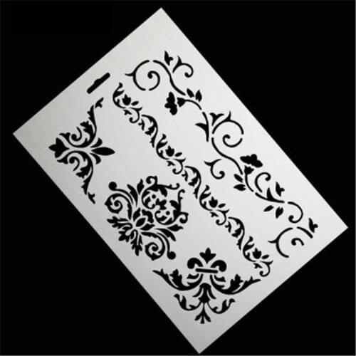 Crown flower vine mold shield DIY cake scrapbook stencils hollow Embellishments printing lace ruler Valentines Day