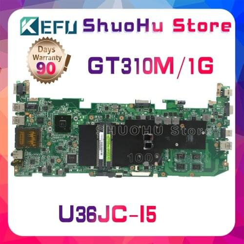KEFU For ASUS U36JC U36J I5-460M I5-480M GT310M Laptop Motherboard Tested 100% Work Original Mainboard