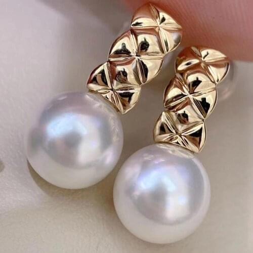 Trendy 925 Sterling Silver Earrings Mountings Findings Base Mountings Jewelry Parts Accessories for Pearls Beads Jade Crystal