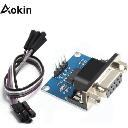 MAX3232 RS232 to TTL Serial Port Converter Module DB9 Connector MAX232 With 4 Pcs DuPont line