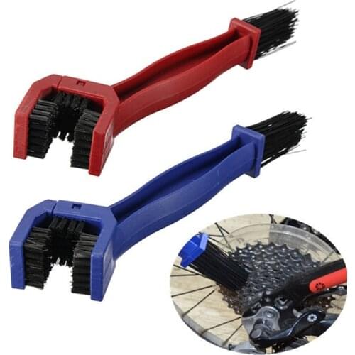Bicycle Chain Clean Brush Plastic Cycling Gear Grunge Brush Cleaner Outdoor Cleaner Scrubber Tool Blue Red