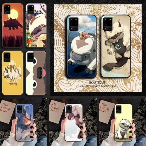 The Last Airbender Appa Yip Yip Phone case For Samsung Galaxy Note 4 8 9 10 20 S8 S9 S10 S10E S20 Plus UITRA Ultra black trend