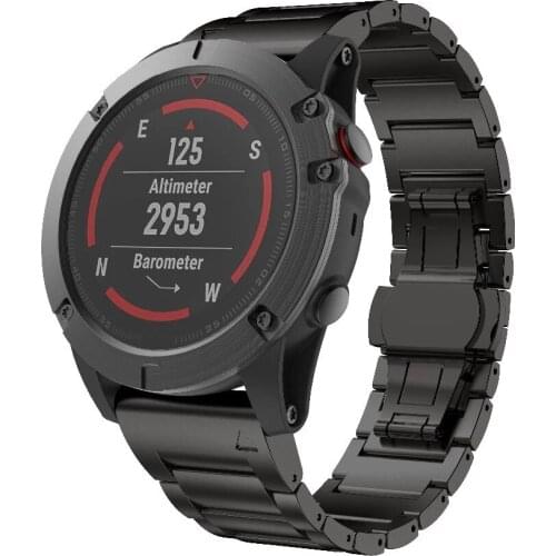 26 22MM Watchband Strap for Garmin Fenix 5 5X 3 3 HR Fenix 6X 6 6S S60 MK1 Watch Quick Release Titanium Alloy Easyfit Wrist Band