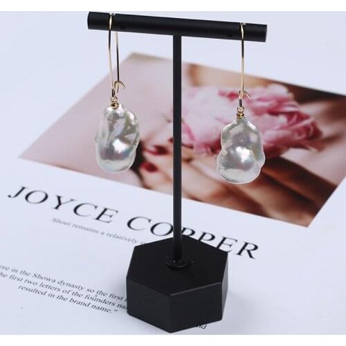 17-18mm Mars Bead Pendant Earring Irregular baroque pearl hook earring Jewelry