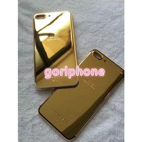 2019 Replacement Luxury Chassis Housing for phone 7 7 plus X Back Cover 24k Mirror Gold CO Battery Door with Logo+Buttons