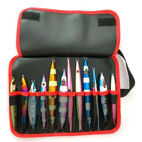 OBSESSION Multi-use Bag Waterproof Hard Lure Metal Jigs Bag 12 Slots Fishing Lure Bag Fishing Accessories Tackle Protective Case