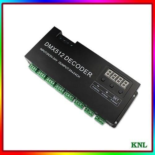 LED DMX512 Decoder 24 Channel *3A DC 5V 12V 24V Led Stage Lighting RGB DMX512 Controller DMX Signal to PWM Signal Led Convertor