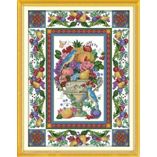 Gorgeous fruit bowl Painting Counted Cross Stitch Cross Stitch Sets11CT 14CT Cross Stitch Kits Embroidery Needlework