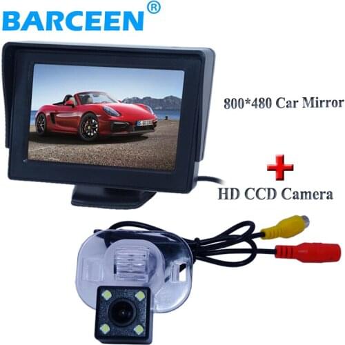 High qualitky 4.3" color car monitor +plastic shell material car rear camera for KIA FORTE for Hyundai Verna Sloaris Sedan