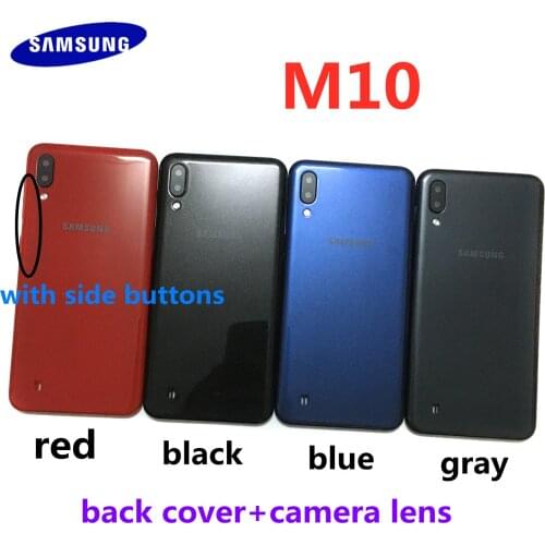 For Samsung Galaxy M10 M105 Battery Back Cover Rear Door Phone Housing Case + Camera Lens +Side Buttons Panel Chassis Lid Repair