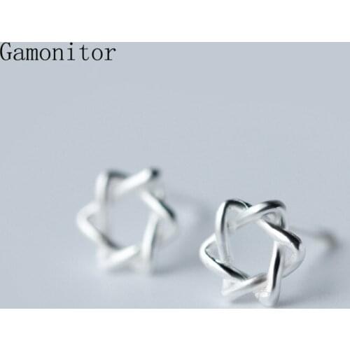 217 Fashion Simple Tiny Small Earrings Stars 925 Sterling Silver Stud Earrings For Women Kid Girls