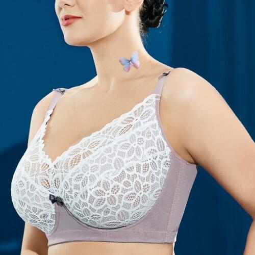 Womens Non Padded Underwire Full Coverage Sheer Lace Supportive Minimizer Bra 34 36 38 40 42 44 46 B C D E F G H