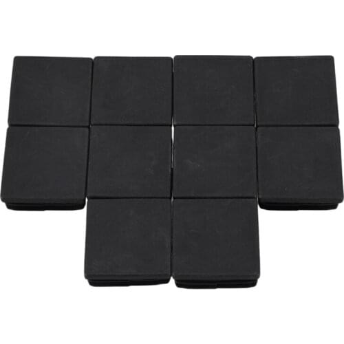 10 Pcs Plastic Square Blanking End Cap Tubing Tube Inserts 38mm x 38mm