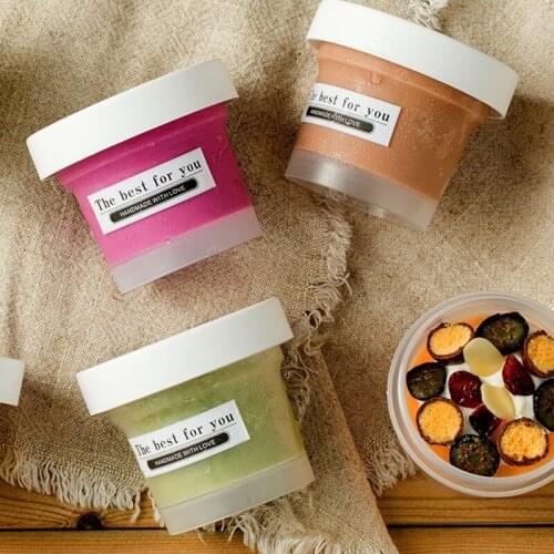 120ML Frosted White Ice Cream Cup with Lid and Sticker Pudding Cake Jelly Dessert Bakeware Packaging Cup Boxes#31009