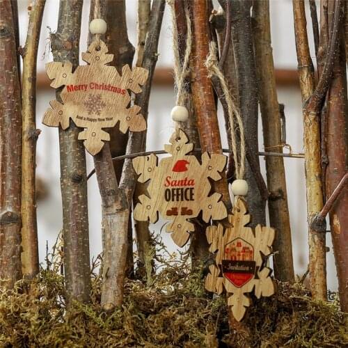 2pcs Woodden Pendants Xmas Christmas Tree Decorations 2021 Christmas Decorations for Home DIY Kids Toys Gifts New Year cNavidad