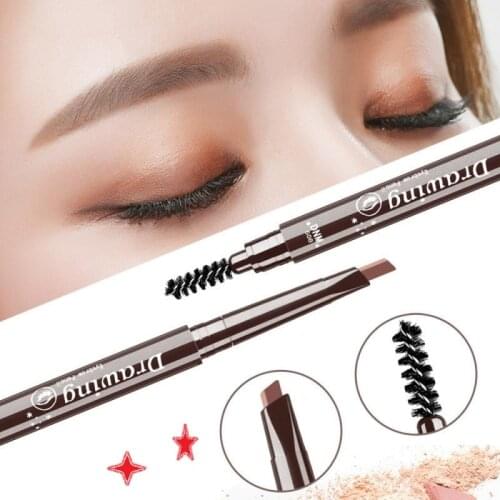 2 In 1 Eyebrows Pencil Waterproof Eye Brow Fashion Automatic Eyebrow Pencil With Brush Eye Brows Cosmetics Makeup TSLM1