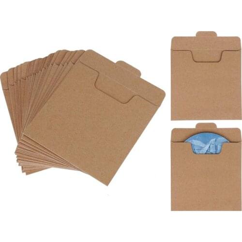 30pcs Packaging Envelopes CD DVD Kraft Paper Sleeves Disc Paper Bag Wedding Party CD Packaging Envelope Pack Boxes