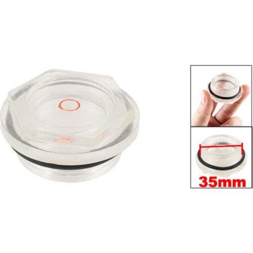 35mm Male Thread Diameter Air Compressor Fittings Oil Level Sight Glass 5pcs