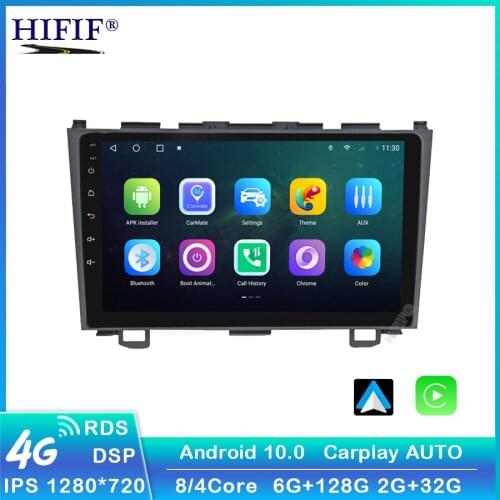 4+64G For Honda CRV CR-V 3 RE 2006 2007 2008 2010 2012 Car Radio Multimedia Video Player Navigation GPS Android 10 No 2din