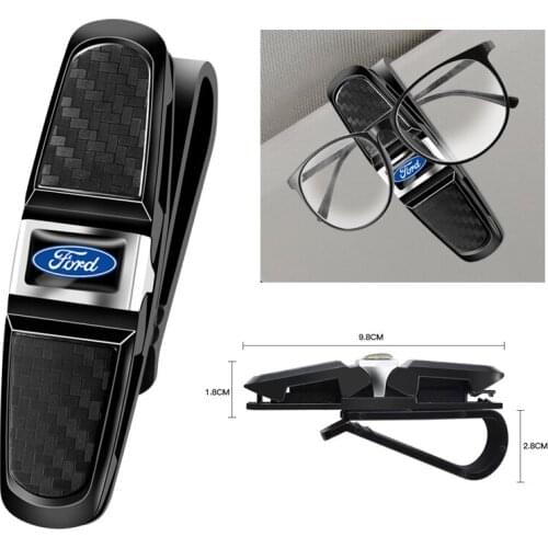 ABS Car Glasses Storage Clip Sunglasses Card Ticket Clamp For Ford Focus mk2 mk3 Ranger Fiesta mk7 Mondeo mk4 S-MAX Kuga Mustang