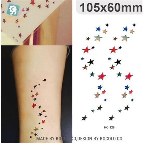 Body Art Sex Products waterproof temporary tattoos for men women simple 3d star design flash tattoo sticker HC1128