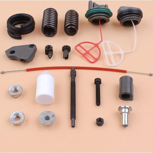 Buffer Spring Throttle Cable Chain Catcher Tensioner Bar Nuts Cap Set For HUSQVARNA 372 371 365 362 Gasoline Saws Rebuild Parts
