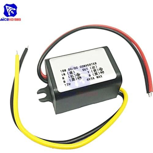 Diymore DC-DC DC 12V to 6V 3A 18W Step Down Non-Isolated Buck Converter Power Supply Module for Car