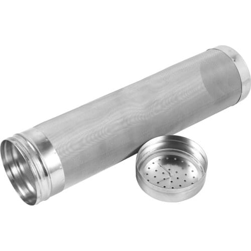 Stainless Steel Homebrew Beer Filter Cartridge Wine Hopper Filter Strainer 300 Micron Useful Home Accessory 7X29cm