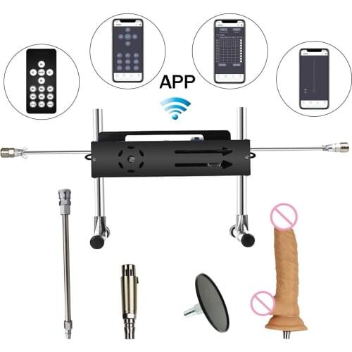 FREDORCH APP Premium Sex machineAuto mute System Silicone Dildo Thrusting120W Super Motor Remote Control 1-15cm Stroke