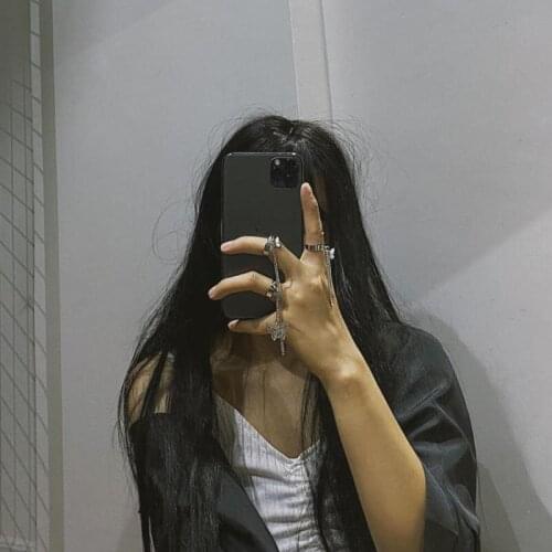 Ins Hip Hop Dark Wind Butterfly Chain Retro Ring Multi-layer Adjustable Ring Alloy Ring Men and Women Jewelry