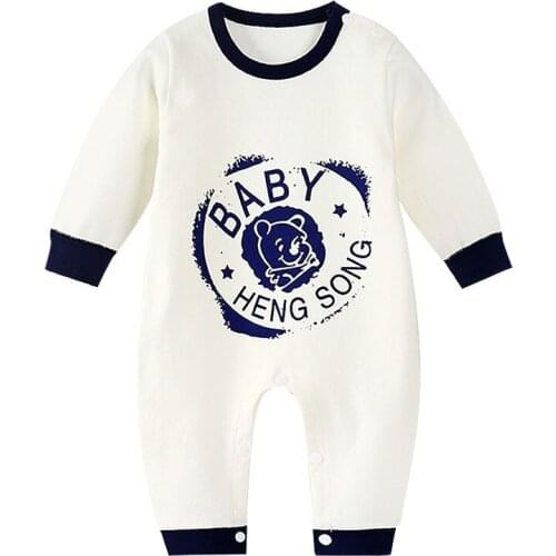 Newborn Baby Rompers Infant Cotton Crawling Clothes Toddler Printed Long Sleeve One-Pieces Jumpsuits Boys Girls Bodysuits