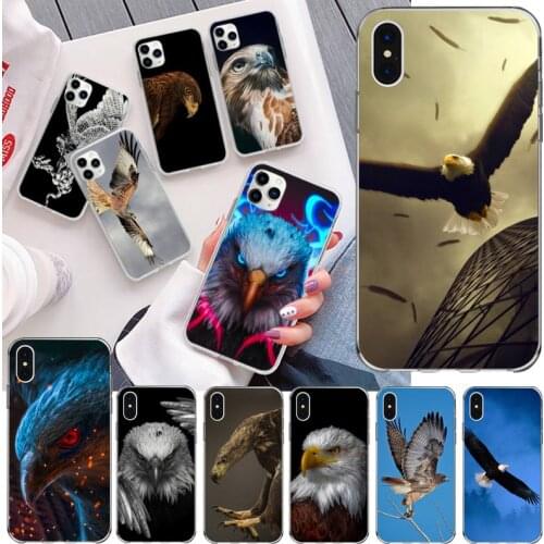 King Of Birds Eagle Hawk Phone Case For iphone 12 11 Pro Max Mini XS Max 8 7 6 6S Plus X 5S SE 2020 XR Silicone Soft Cover