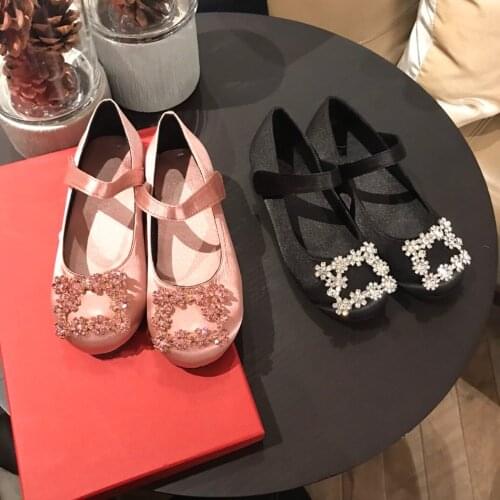 2021 Hot Sell Kids Flats Genuine Leather Shoes Comfortable Luxury Brand Childrens Shoes Size26-35 Normal Size Shoes