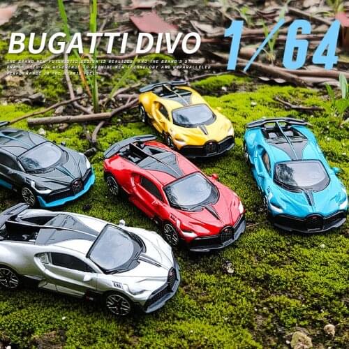 1/64 Scale Bugatti DIVO Alloy Car Model Diecasts Metal Car Body and Chassis Toy Model High Simulation With Retail Box Decoration