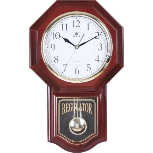 EUROPEAN STYLE HOURLY MUSIC CHIMING WALL CLOCK AUTO NIGHT SHUT-OFF VOLUME CONTROL SWITCH PENDULUM MUTE LIVING ROOM WALL CLOCK