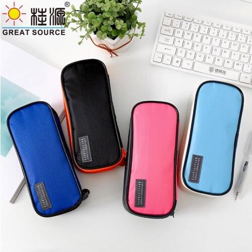 Nylon Pencil Bag 3 Layers Stationery Bag Pen Bag Ziplock Closer Statioenry Storage Bag(20PCS)