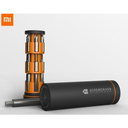 New Xiaomi Mijia 18-in-1 screwdriver set black suit 18 fine batches wheel storage design a top screwdriver