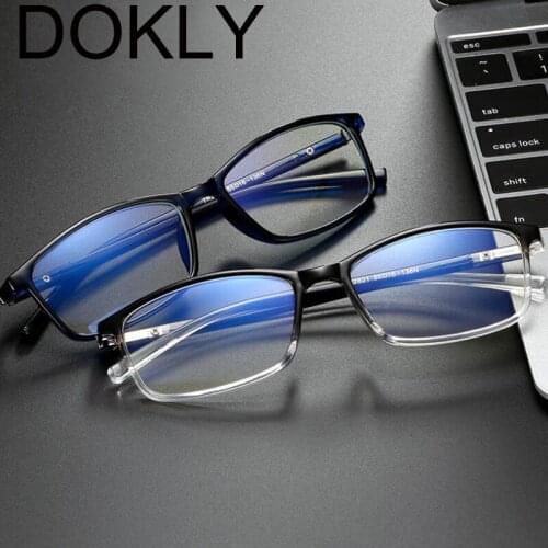 DOKLY Anti Blue Light Blocking Filter Reduces Digital Eye Strain Clear Regular Computer Gaming Sleeping Better Glasses