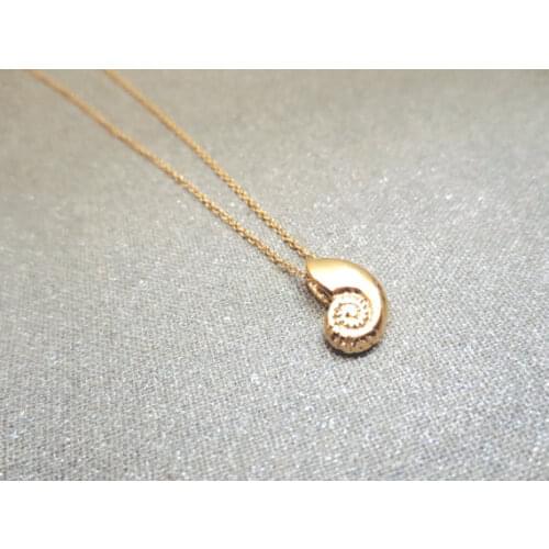 Seashell Ariel Voice Shell Necklace Spiral Swirl Sea Snail Ocean Beach Conch Lucky amulet animal charm pendant Necklaces jewelry