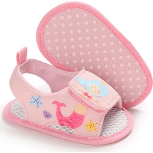 1 NEW NEW Baby Kids Sandal Girl Flower Pattern Crib Shoes Summer Children Breathable Anti-Slip kid Cotton Shoes02