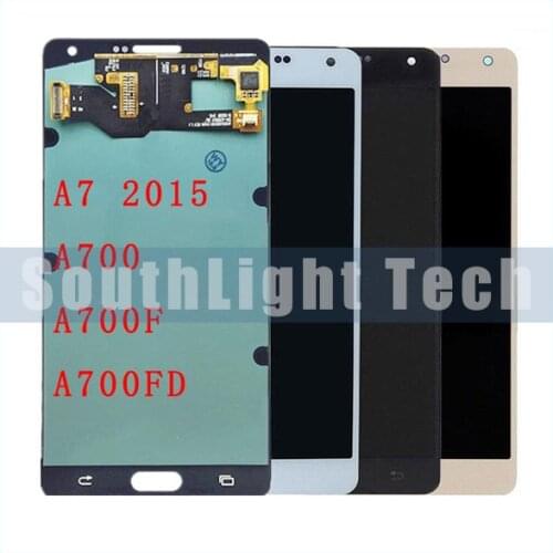 Super AMOLED Display for SAMSUNG Galaxy A7 2015 LCD A700 A700F A700FD LCD Display Touch Screen Digitizer Replacement