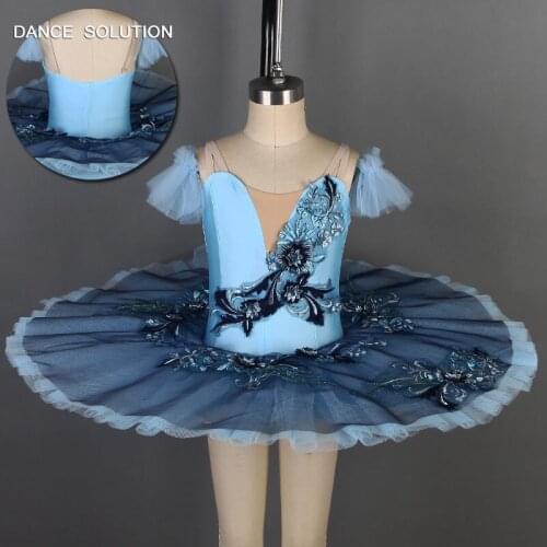 Girls and Women Professional Ballet Tutu Dance Costumes Solo Dance Pancake Tutu Performance Dress Ballerina Pleated Tutus BL071