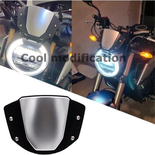 Motorcycle Front Screen Windshield Wind Deflector Accessories Modified For Honda CB650R 2018-2021 CB 650R Aluminum WindScreen