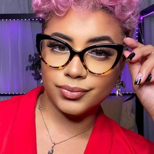 Womens glasses transparent clear fashion Cats eye spectacle frame Clear Lens Glasses frame for women Optical Eyewear Frame