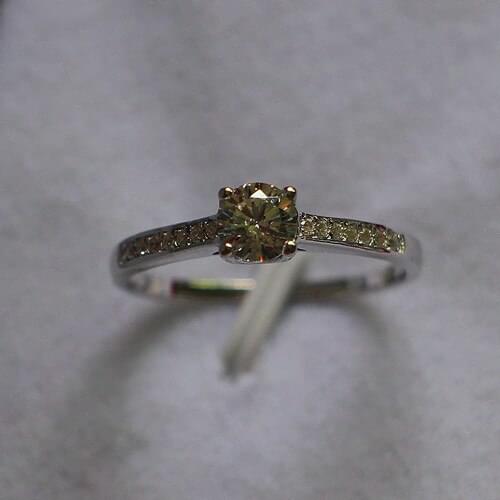 0.5 Carat Pure 14K Gold Four Prongs Durable Simulate Diamond Women Wedding Ring Great Design Forever Love Jewelry