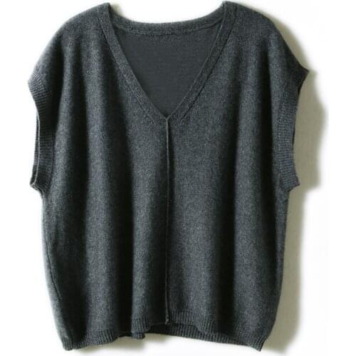 2021 woman Vest summer sweaters knitted Sleeveless Pullovers jumper High Quality Female knitwear V-neck cool comfortable