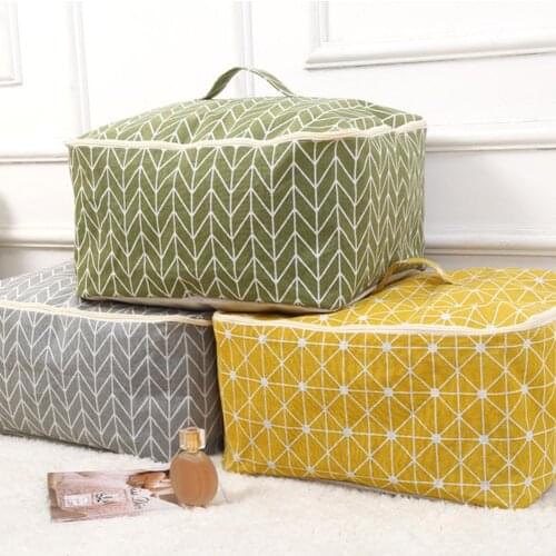 1pc Durable fabric storage finishing bag quilt pillow blanket zipper bag home storage supplies hot