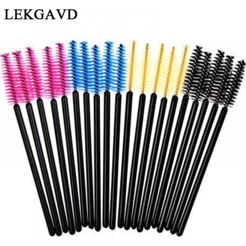 50pcs Eyelash Extension Disposable Eyebrow brush Mascara Wand Applicator Spoolers Eye Lashes Cosmetic Brushes Set makeup tools